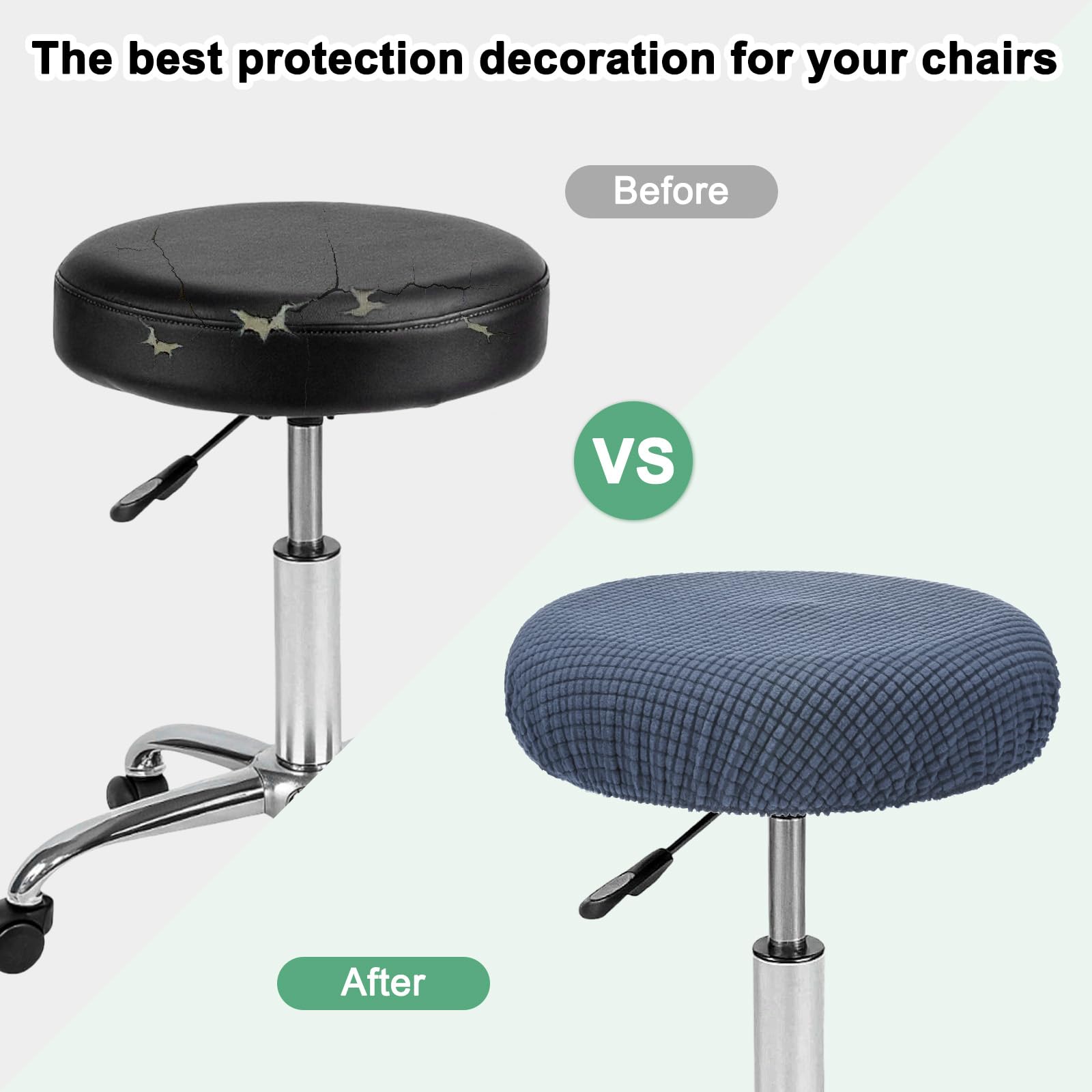 M METERXITY 1-Pack Bar Stool Covers Round - Image 4