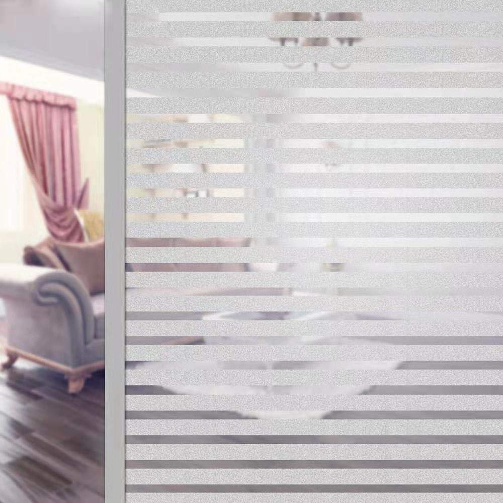 pellicola per vetri finestre Privacy Non Adesivo Anti UV Adesione Statica Pellicola Smerigliata per Finestre Vetri-Autoadesive per Ufficio Bagno (Bianca, 90 * 200CM)