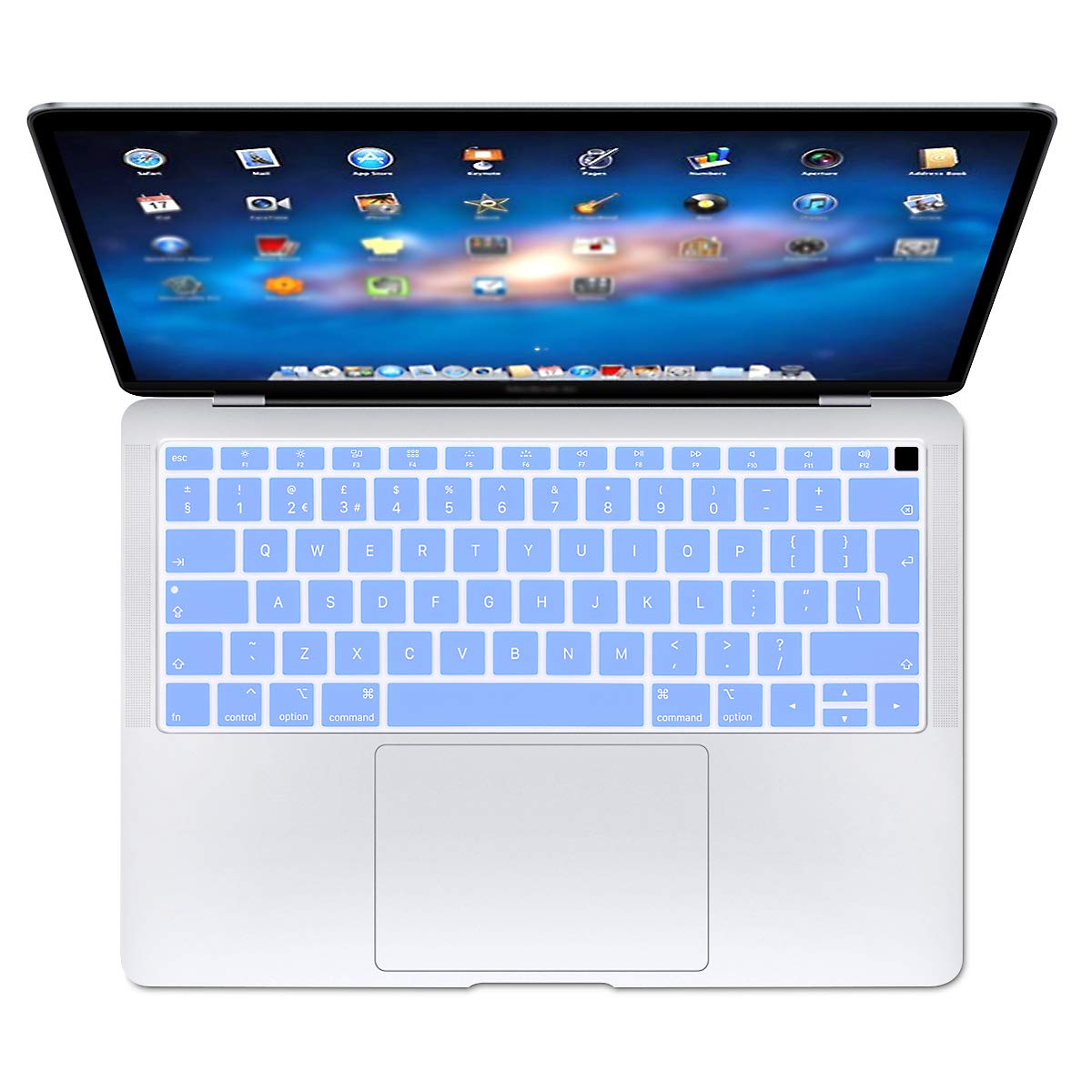 Se7enline Compatible with Macbook Keyboard Cover Skin for Mac Neo & Air 13/15 & Pro 14/16 inch (M5 M4 M3 M2 M1 A18 Pro) 2026/2025/2024/2023/2022/2021 Silicone Waterproof Dustproof EU Layout,Black — view 74