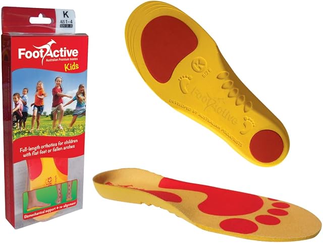 Childrens Arch Support Orthotic Insole | NHS Approved | Medical-Grade for Sever's Disease, Plantar Fasciitis, Heel Pain, Knee Pain, Back Pain (1/2.5 Junior UK (32-34 EU))