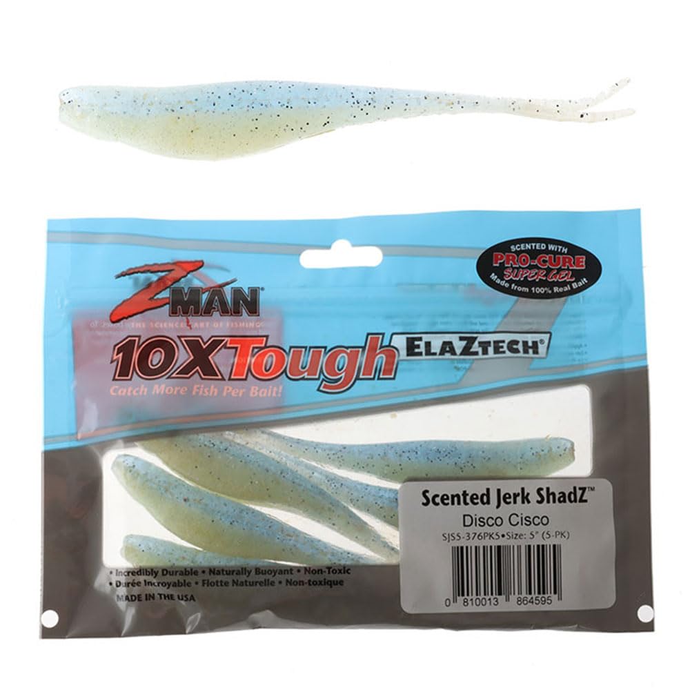 Z-Man SJS5-376PK5 Scented Jerk Shadz 5" Disco Cisco 5 Pack