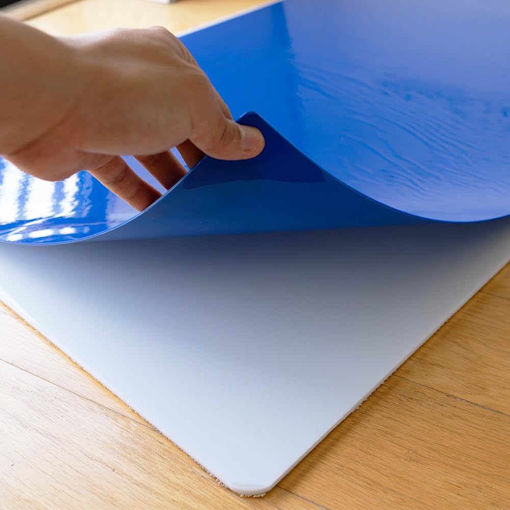 PAD ‘N PROTECT Reusable White Base Plate/Frame for Blue Sticky Mats, Tacky Mats, 25” x 27”, Anti-Slip Backing, Include 1 30-Layer Blue Sticky Mat 24” x 36”