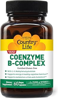 Coenzyme B-Complex, 60 Capsules – Supports Energy & Metabolism, Mood & Cognitive Function – Vegan, Gluten-Free, Bioavailable B Vitamins with Choline