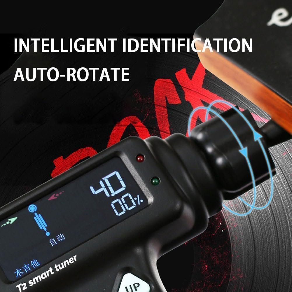 Accordatore per chitarra, multifunzione, automatico, con display per accordatura e batteria al litio integrata, per chitarre acustiche, classiche ed elettriche, ukulele