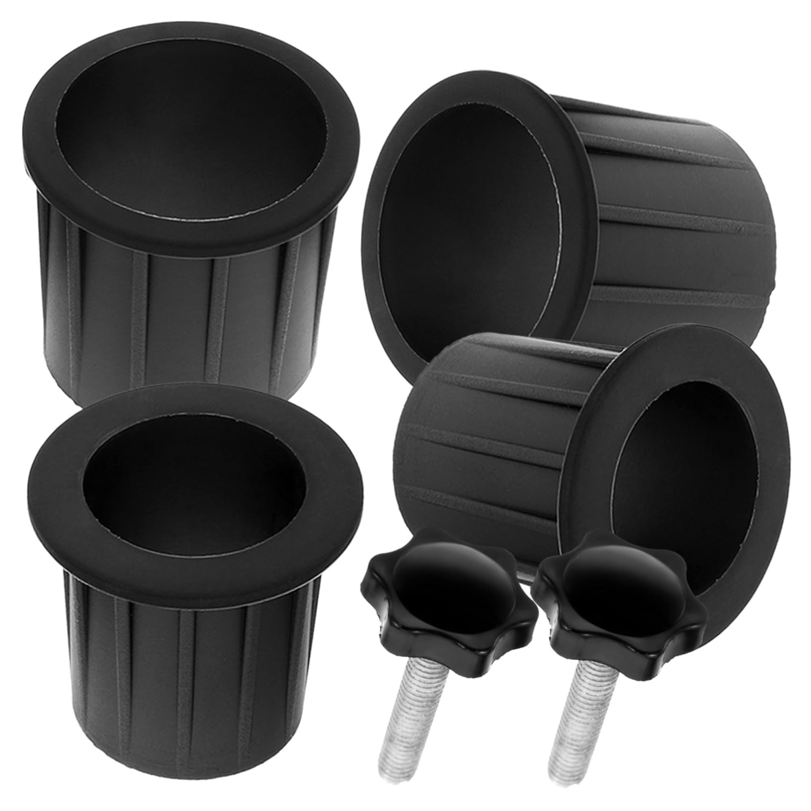 SUPVOX 5 Set Accessori Base ombrellone Base per ombrelloni portaombrellone piovere Ancora Spina dell'ombrello Tappo ad Anello per Foro per ombrellone da Patio Ferro da Stiro Black
