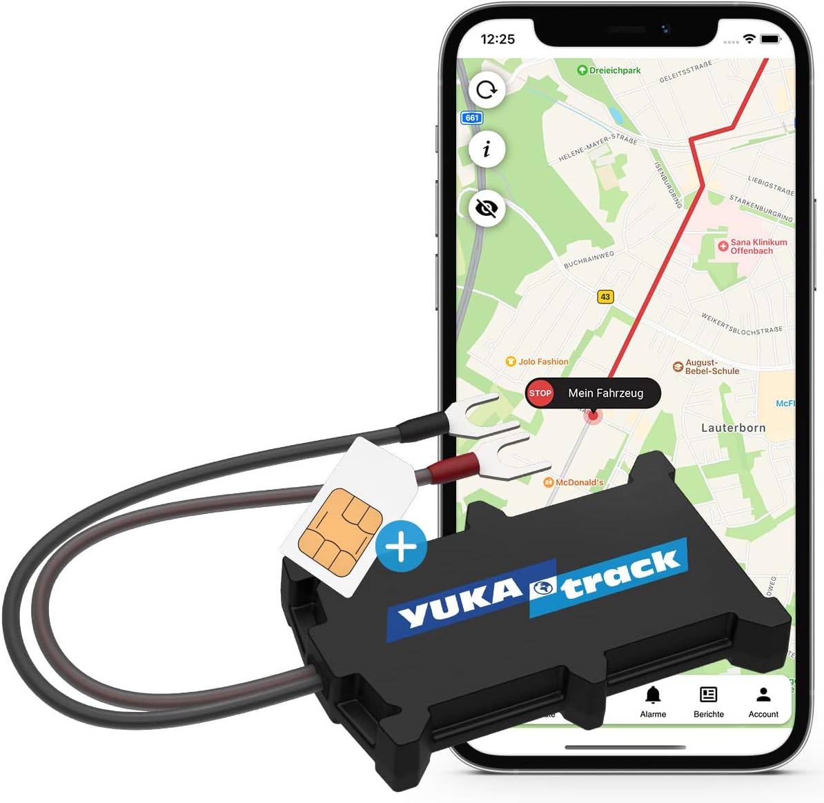 YUKAtrack easyWire GPS Ortung Tracker für Auto, Motorrad, LKW