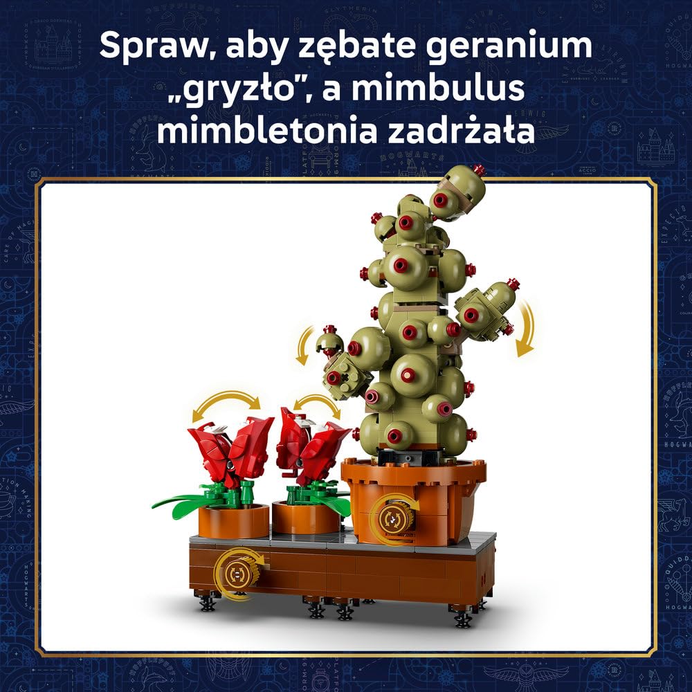 LEGO Harry Potter Rośliny z lekcji zielarstwa w Hogwarcie 76474 | Model roślin z Hogwartu, zestaw konstrukcyjny, prezent dla fana Harry’ego Pottera 12+, klocki dla dzieci, 817 elementów