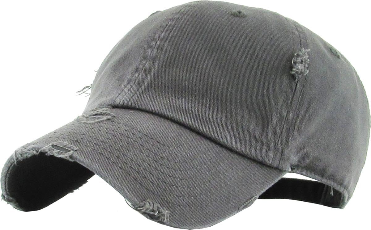 Vintage Washed Distressed Cotton Dad Hat Baseball Cap Adjustable Polo Trucker Unisex Style Headwear Adjustable