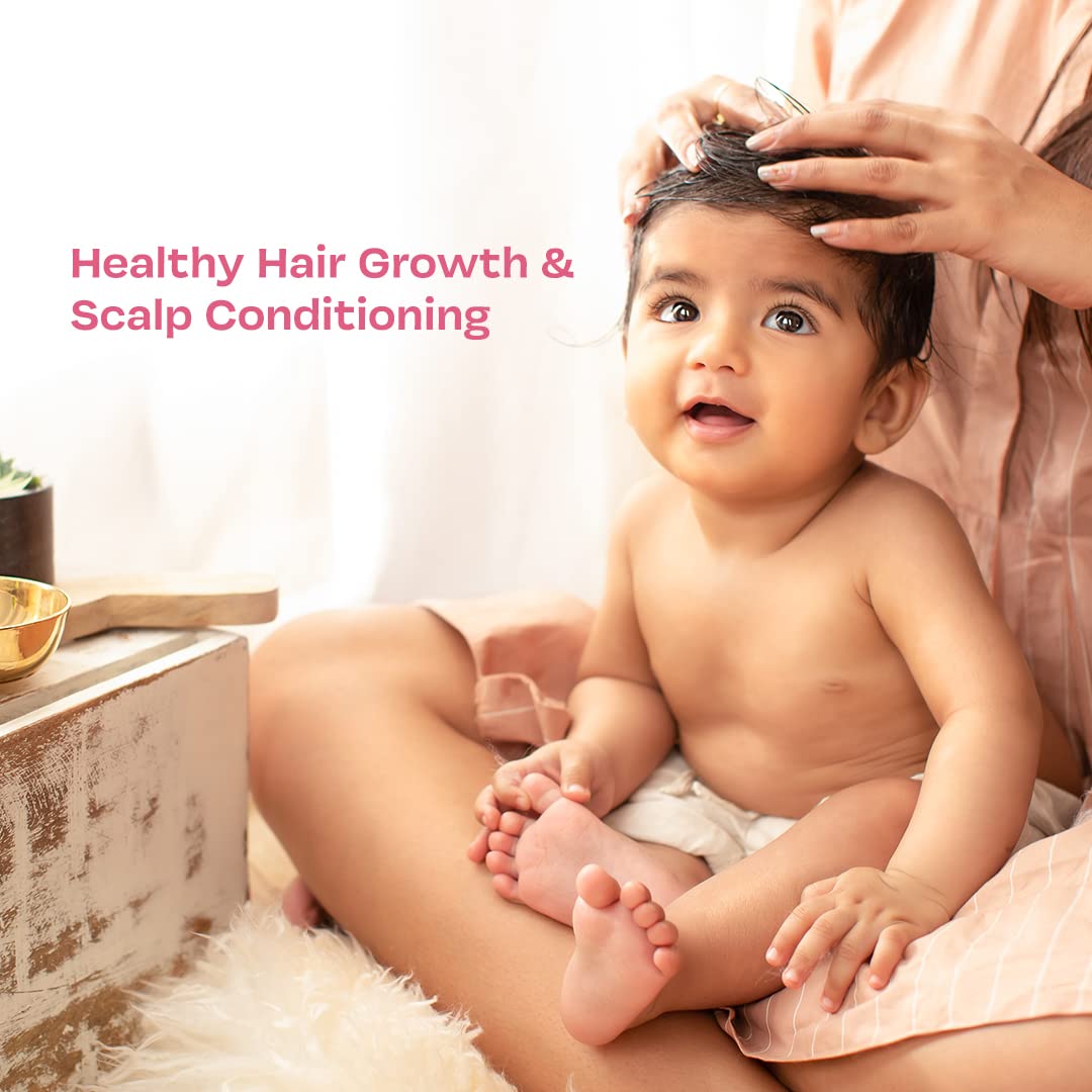 Maate Baby Hair Essentials Combo | Nourishing Hair Oil -150 ml & Extra Mild Shampoo - 250 ml | Mineral Oil, Sulphate-Free, pH Balanced, 100% Natural & Vegan 1