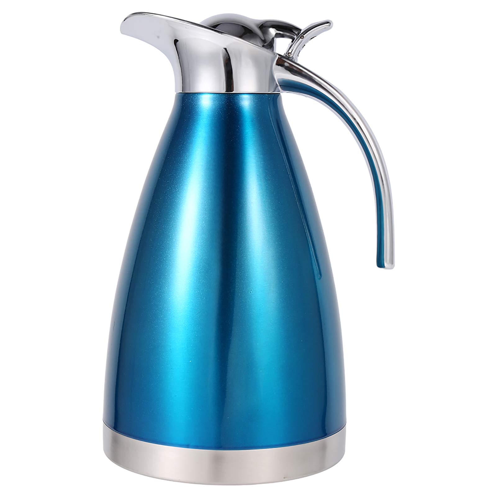 Marvellous Blue 1.5L Coffee Jugs,Stainless Steel Double Walled Vacuum Insulated Pot With Press Button Top And Handle,Many Hrs Heat&Cold Retention,Thermal Carafe Jug For Hot Cold Water Tea Milk (Blue 1.5L)