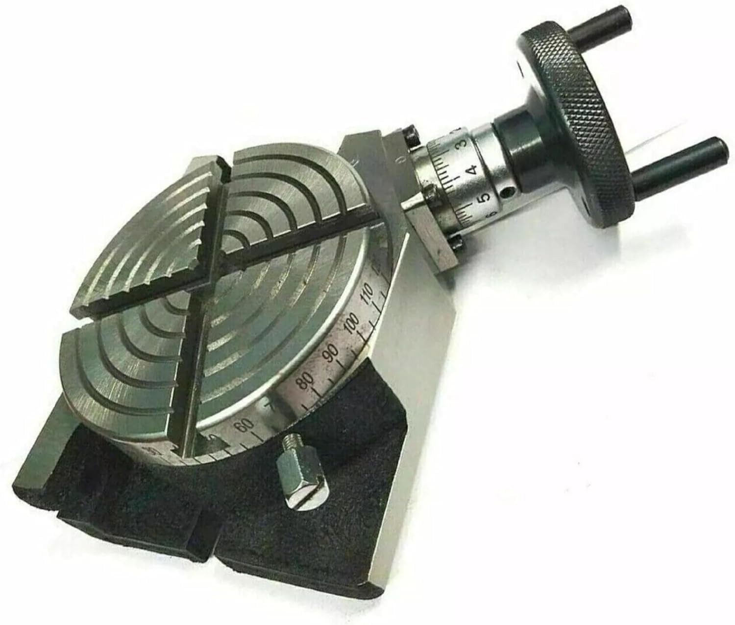 Mesa giratoria de 3 pulgadas, horizontal y vertical, fresadora de precisión de 80 mm