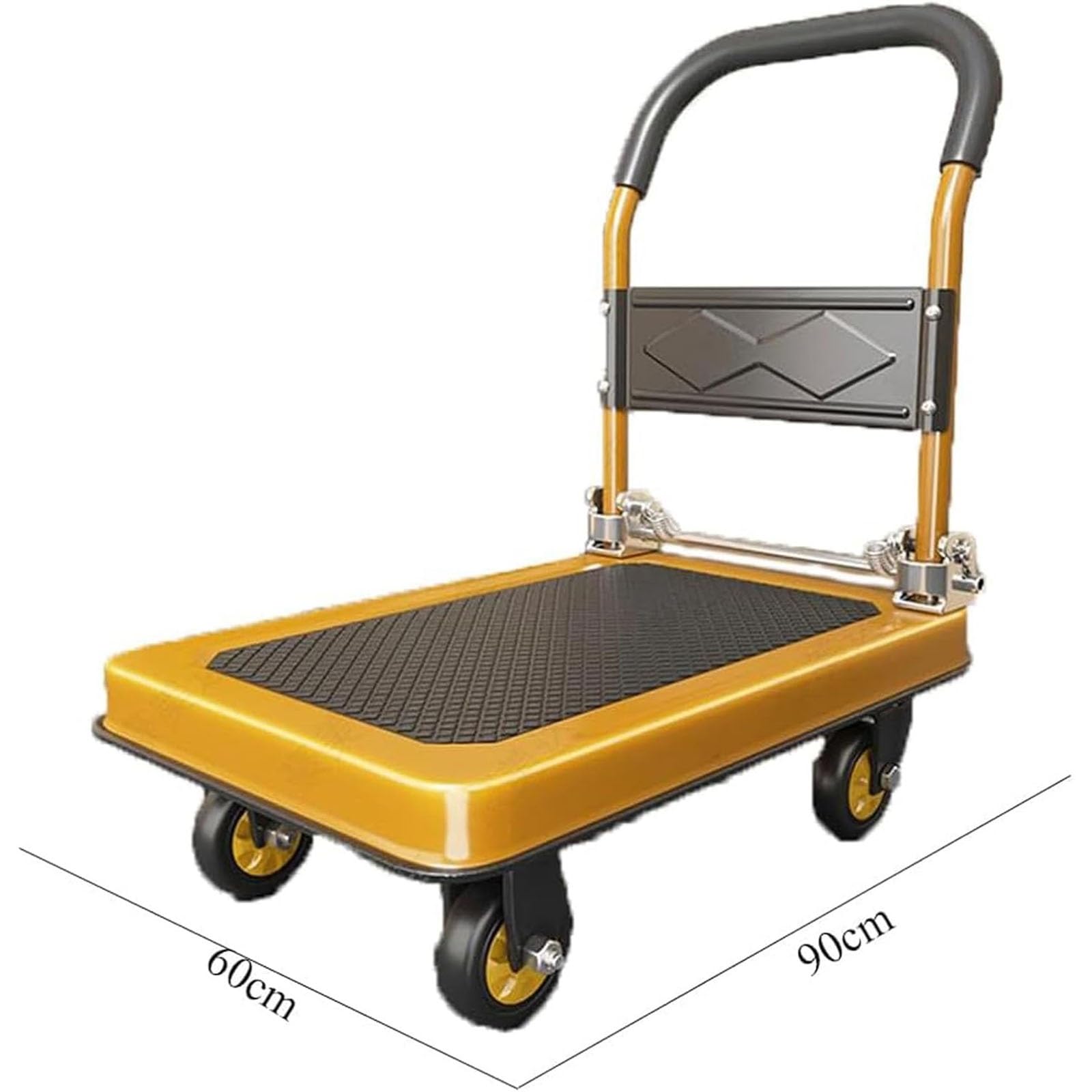 Carrello da Trasporto Carrello Piccolo Dolly Portatile Carrelli Carretto Domestico Robusto Carrello da per L'uso in Adatto per Lo Spostamento di Cantieri Trasporti E Altri Scopi(60X90cm)