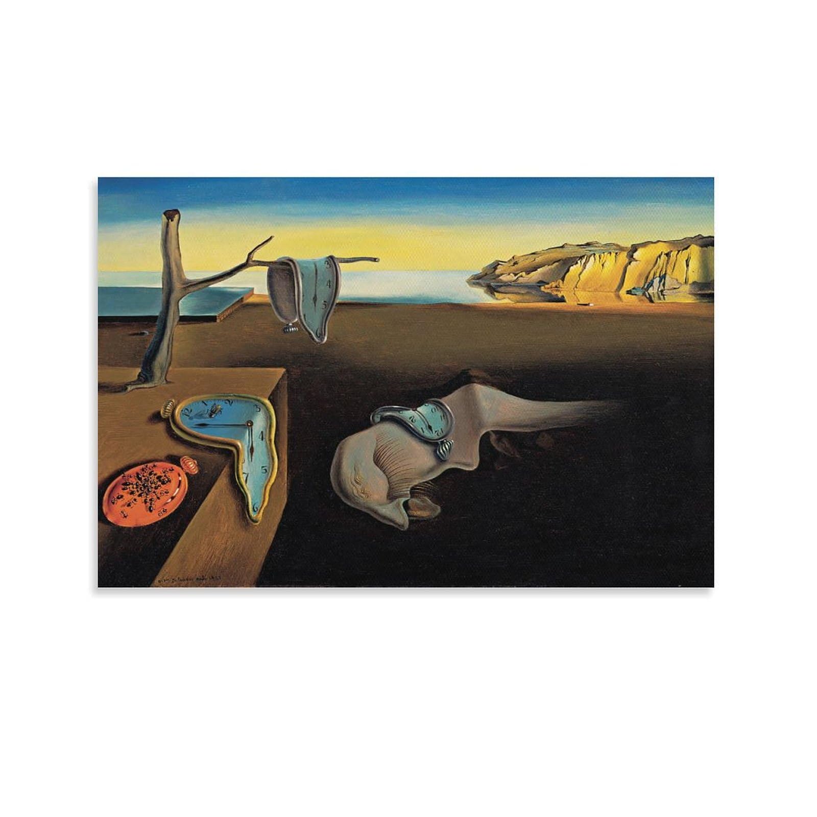 Salvador Dali Wall Art Prints The Persistence of Memory Art Poster Home Decor Poster Wall Art Hanging Picture Print Decorative Painting Posters 16x24inch(40x60cm) — image 1