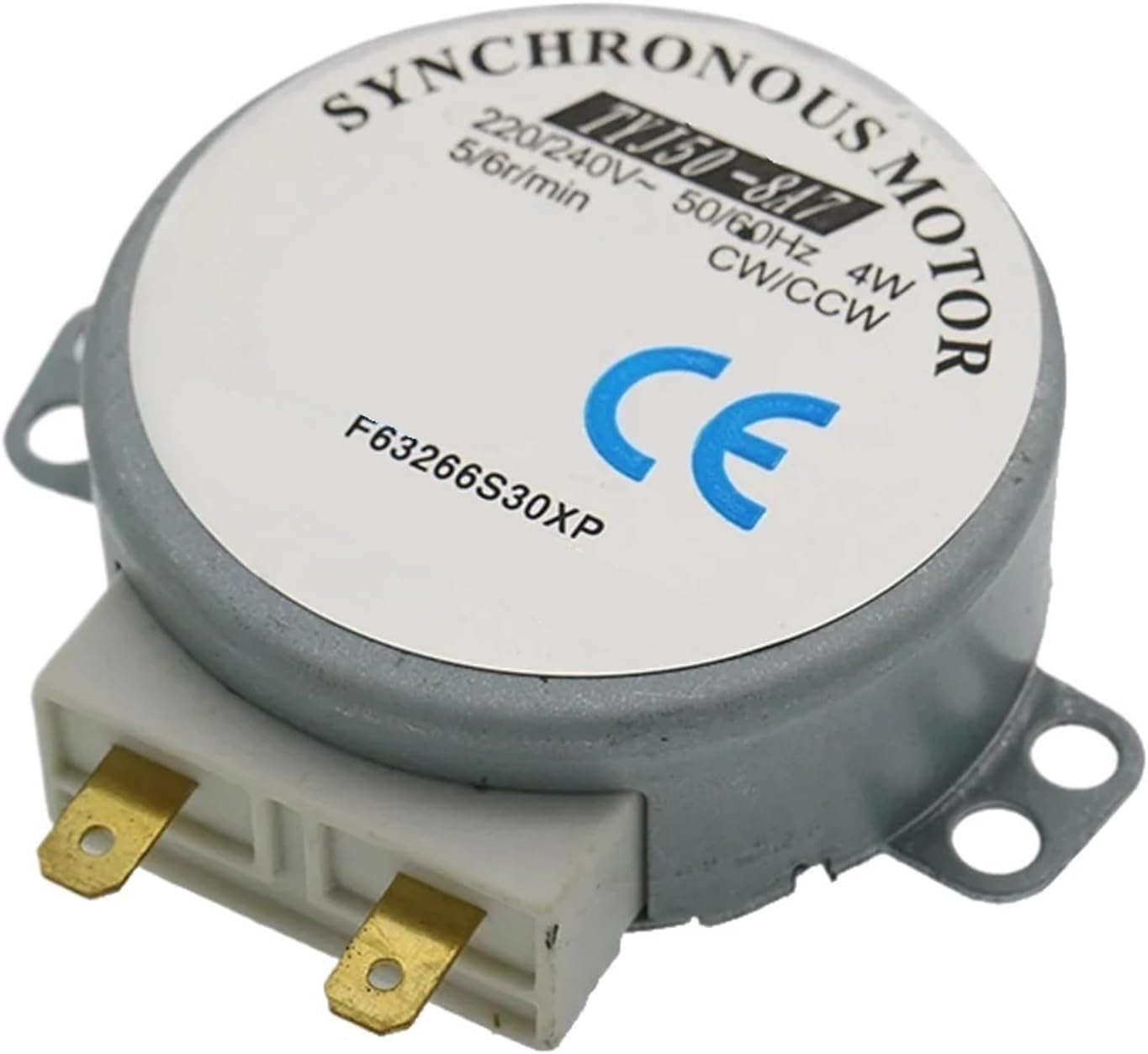 電子レンジトレイモーター AC 220-240V 4W 6RPM 48mm径 温風送風機用 50/60Hz CW/CCW TYJ50