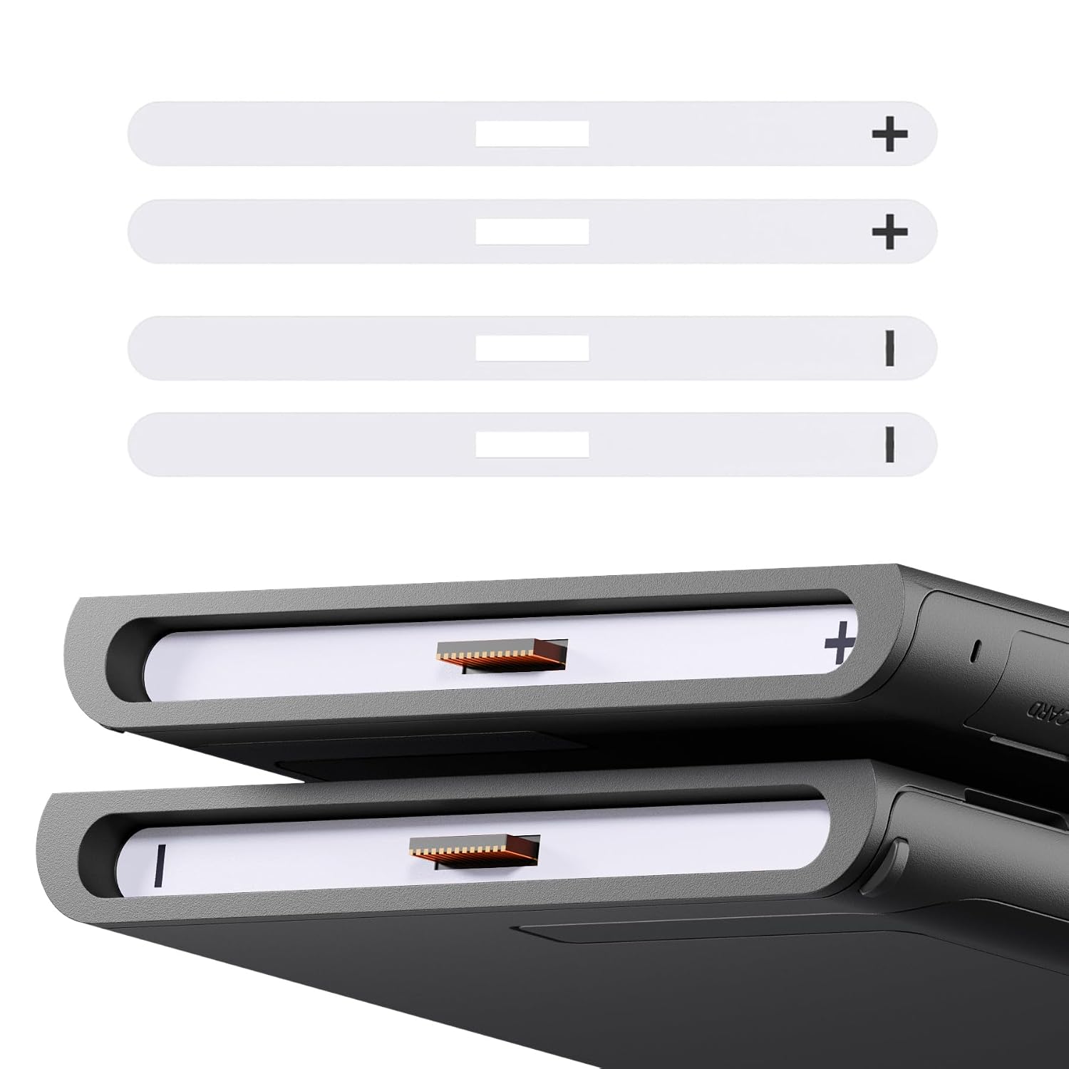 eXtremeRate Console Side Rail Slot Sticker for Switch 2, Left Right Slide Rail DIY Decorative Skin Decal with Tweezer for Nintendo Switch 2 Console - White