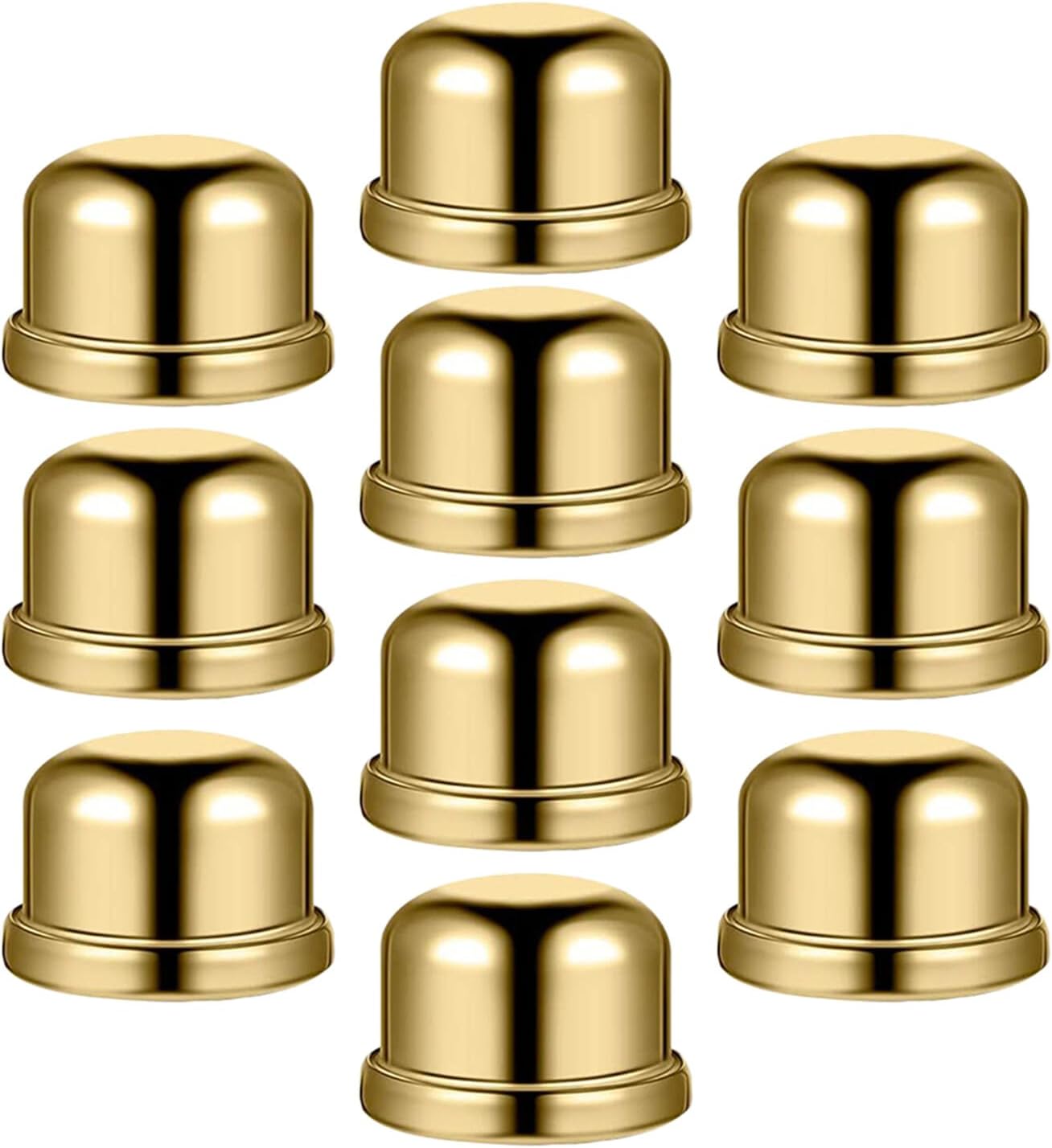 10pcs Gold Lamp Finial Caps Knob with Screw Design for Lamp Shade Harp Accessories Metal Holder Finials for Table and Floor