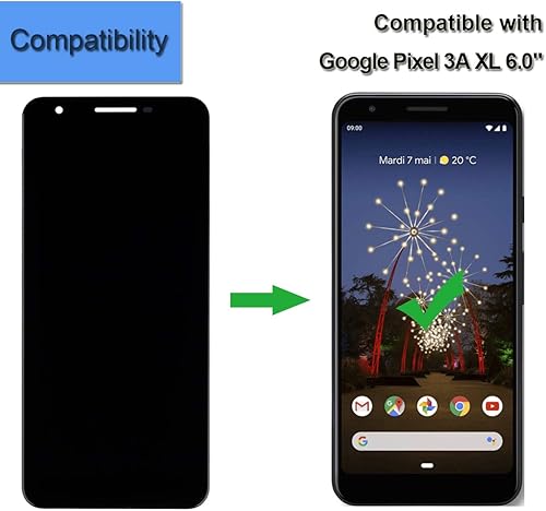 Miniatura 4 de Pantalla LCD Super OLED compatible con Google Pixel 3A XL G020B de 6.0 pulgadas LCD táctil Asamblea + herramientas (negro)