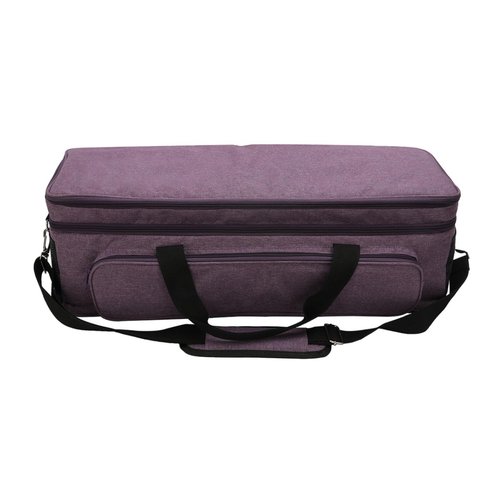 Die Cut Maschine Tasche Hartschale Tragetasche für Pressmaschine mit Strapazierfähigem Oxford Textil Zubehörfächern Und Tragegurt für Werkstatt Reisen, Lila