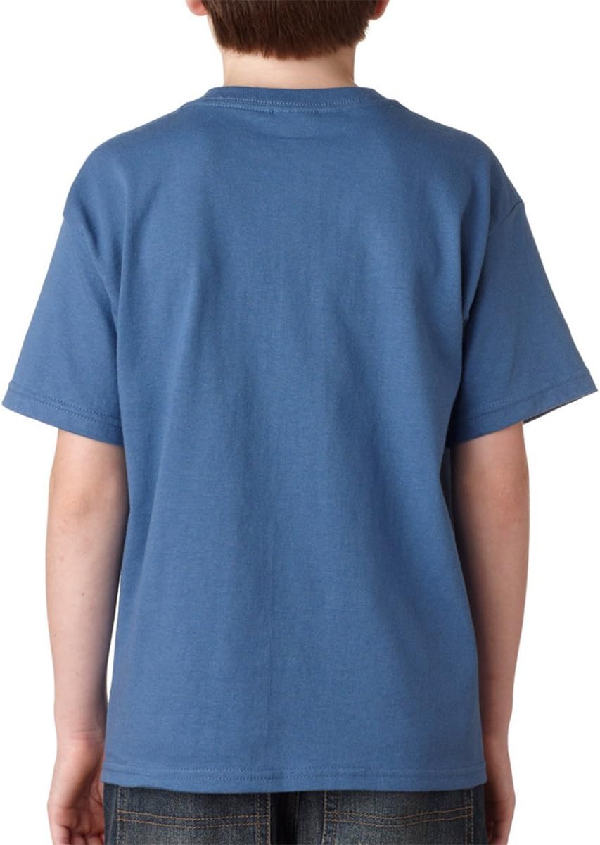 Gildan Youth 5.5 oz., 50/50 T-Shirt M NAVY - Image 3