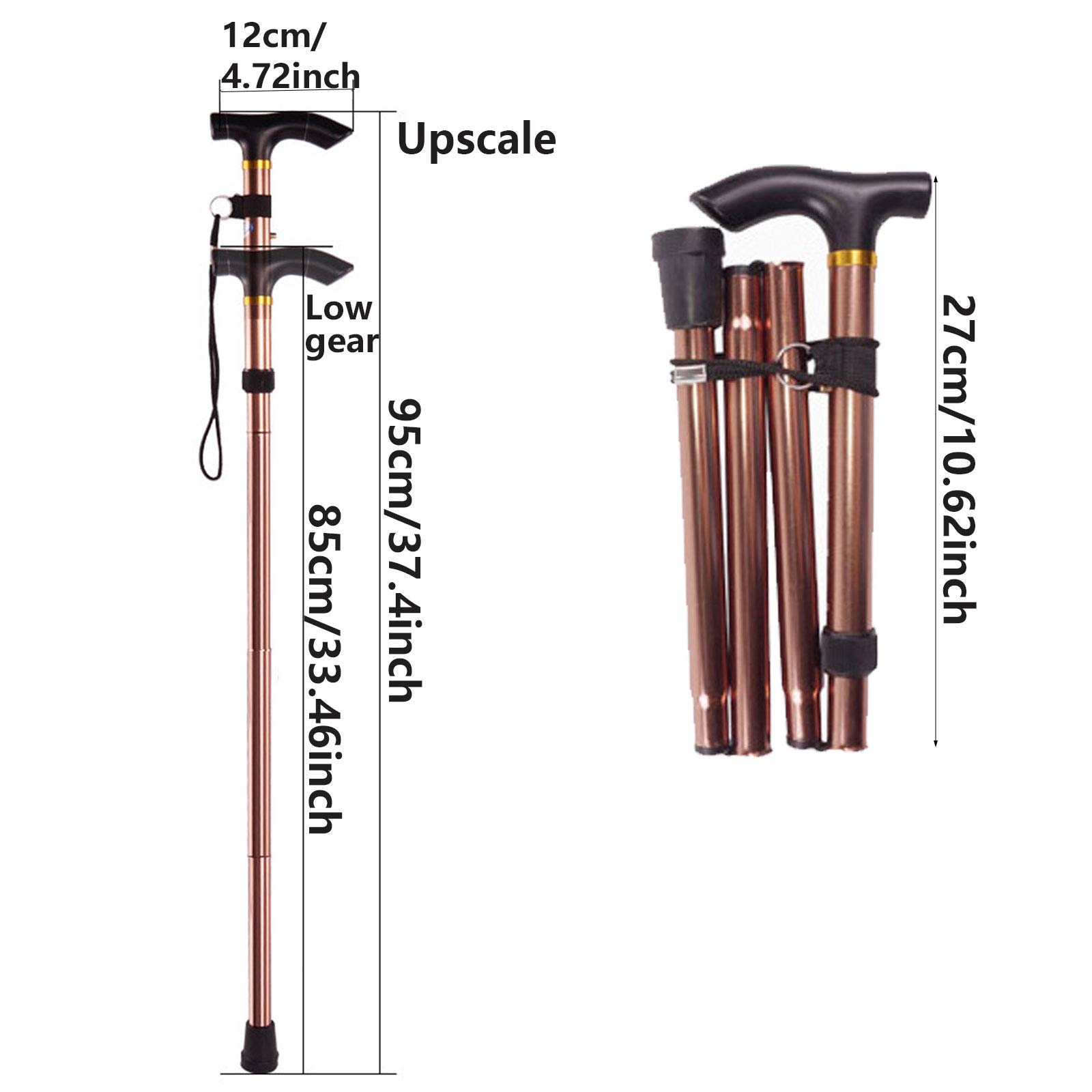 Canne Pliante Ultra-légère En Aluminium Pour Extérieur - Aide à La Marche, Longueur 86.5cm