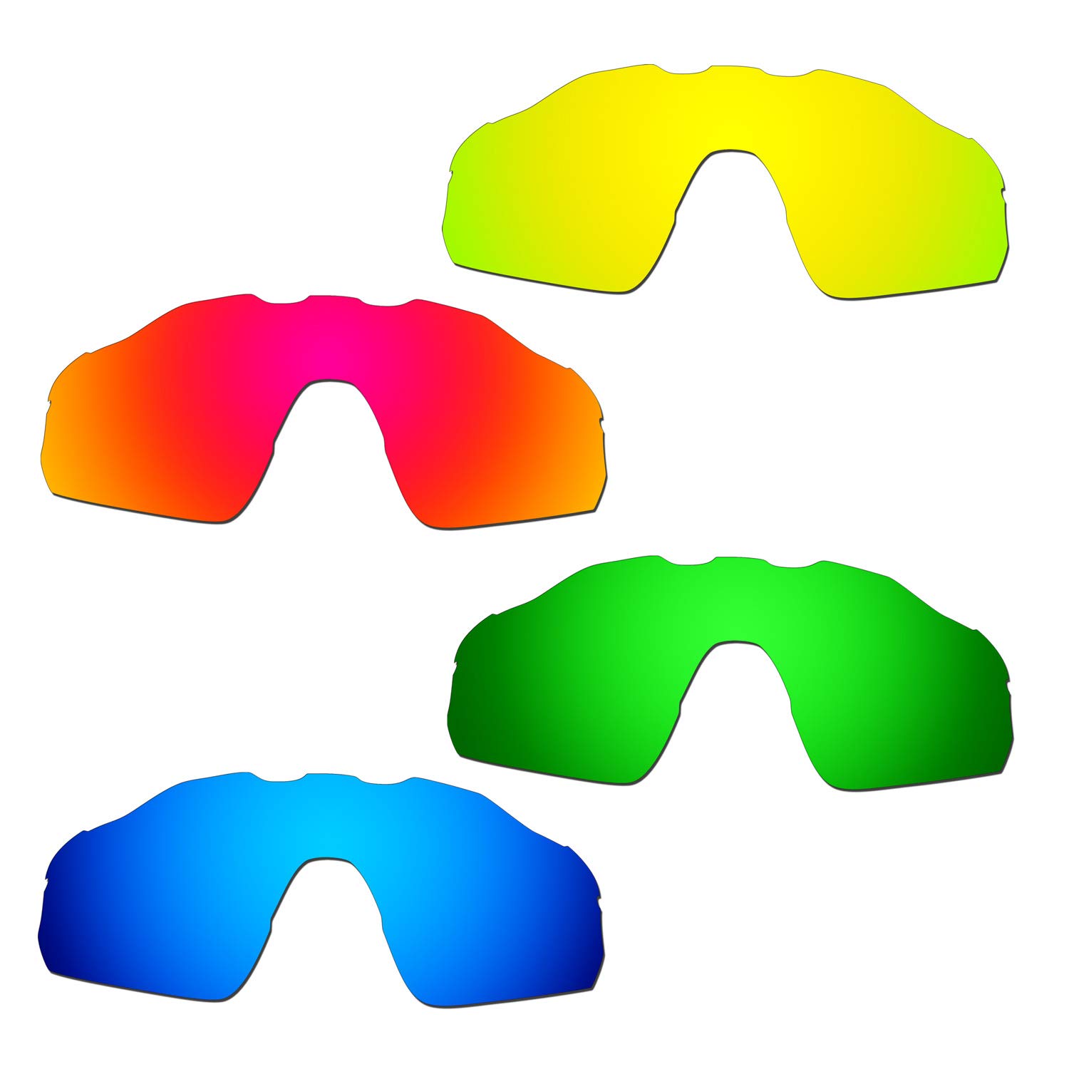 Rinforza gli uomini Lenti Compatibile/Sostituzione per Oakley Radar EV Pitch Rosso/Blu/Oro 24K/Emerald Verde Occhiali da sole