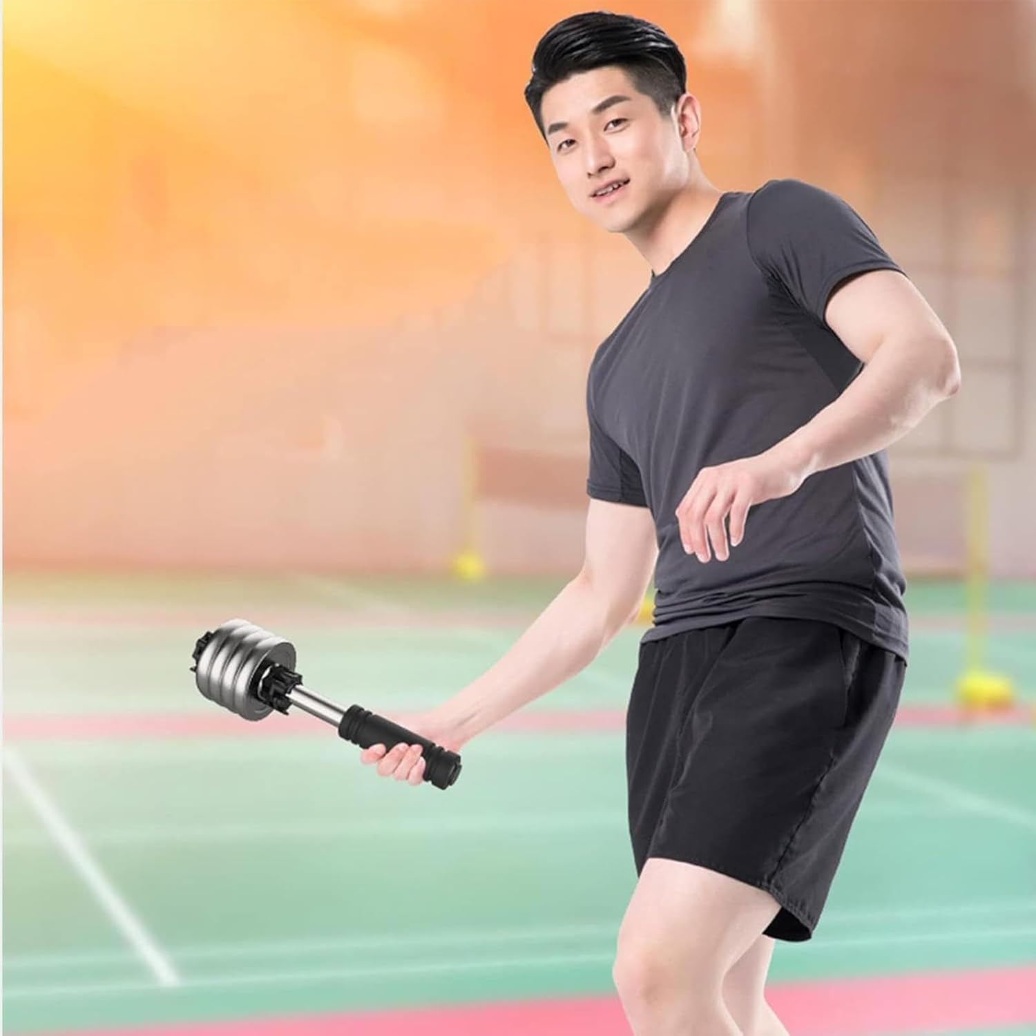 Forearm Strength Training Handles, Arm Wrestling Exercise Handles, Stainless Steel + Quick Lock, for Wrist Rotation Training