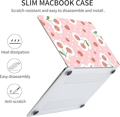 Miniatura 4 de Seorsok Funda compatible con MacBook Air de 13 pulgadas 2022 2021 2020 2019 2018 versión A1932 A2179 M1 A2337 Touch ID, bonita carcasa rígida
