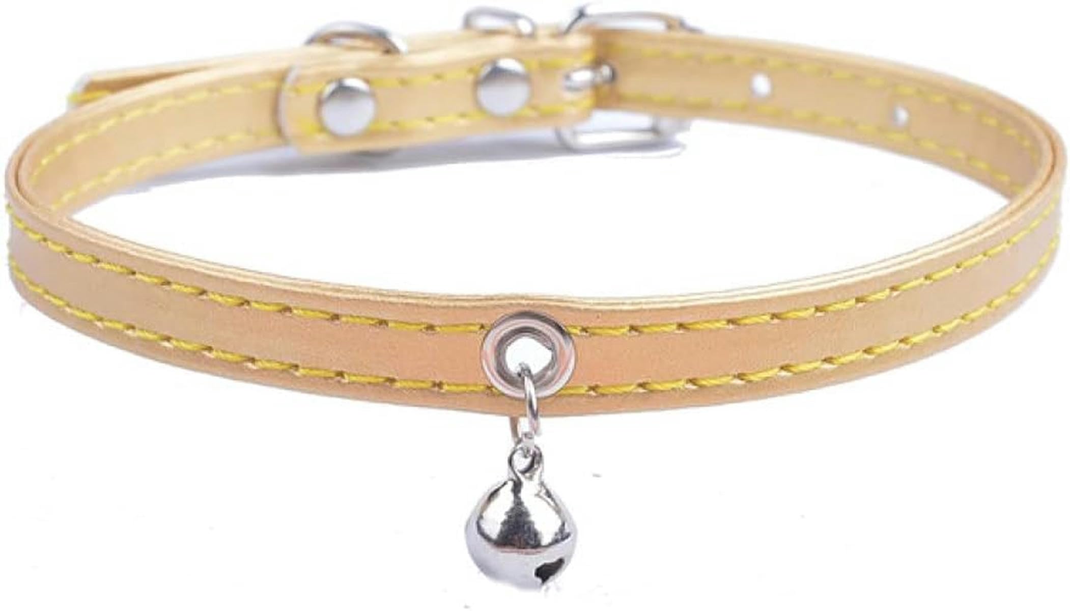 Collier pour chat et petit chien violet réglable de 25 cm doté d'une clochette intégrée