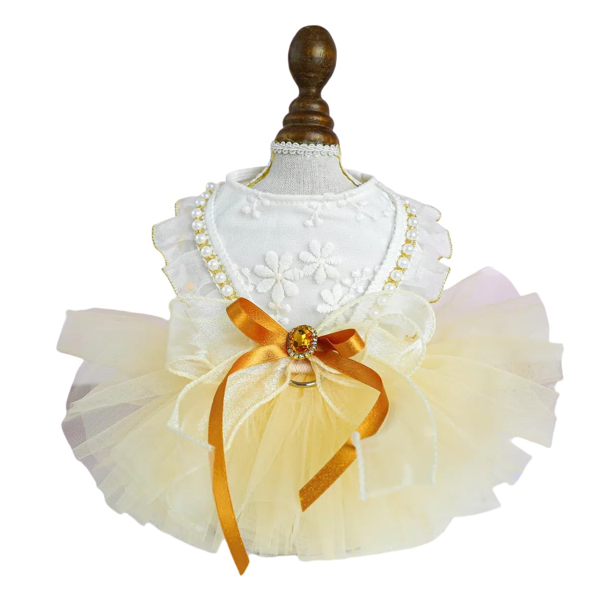 Robe de mariée haut de gamme pour chiens et chats jupe en gaze
