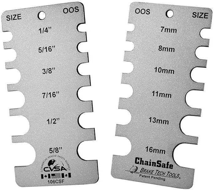 Brake Tech Tools Made in America Chain Wear Gauge Chainsafe Inspection Gauge - BT-106CSF