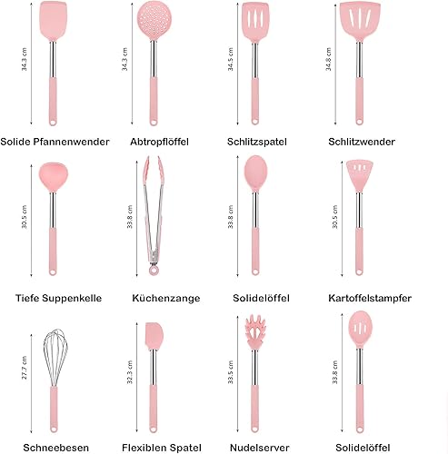 Miniatura 2 de Rorence Utensilios de cocina Juego de utensilios de cocina para hornear mezcla 12 piezas de utensilios de cocina antiadherentes y resistentes al