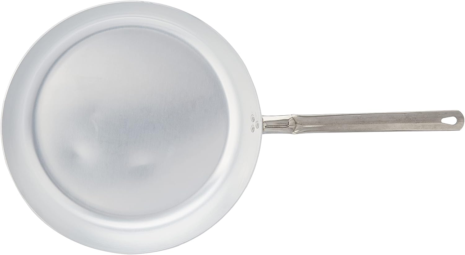 Pentole Agnelli Aluminium Inbox Frying Pan 2 Mm. Thick with Steel Handle, Diameter 36 cm, Silver, 36 cm