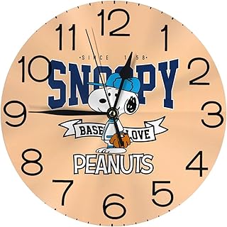 掛け時計 スヌーピー アニメ 北欧 壁掛け時計 自宅 寝室 部屋飾り おしゃれ 人気 ギフト 静音 非電波 直径25cm かわいい 漫画