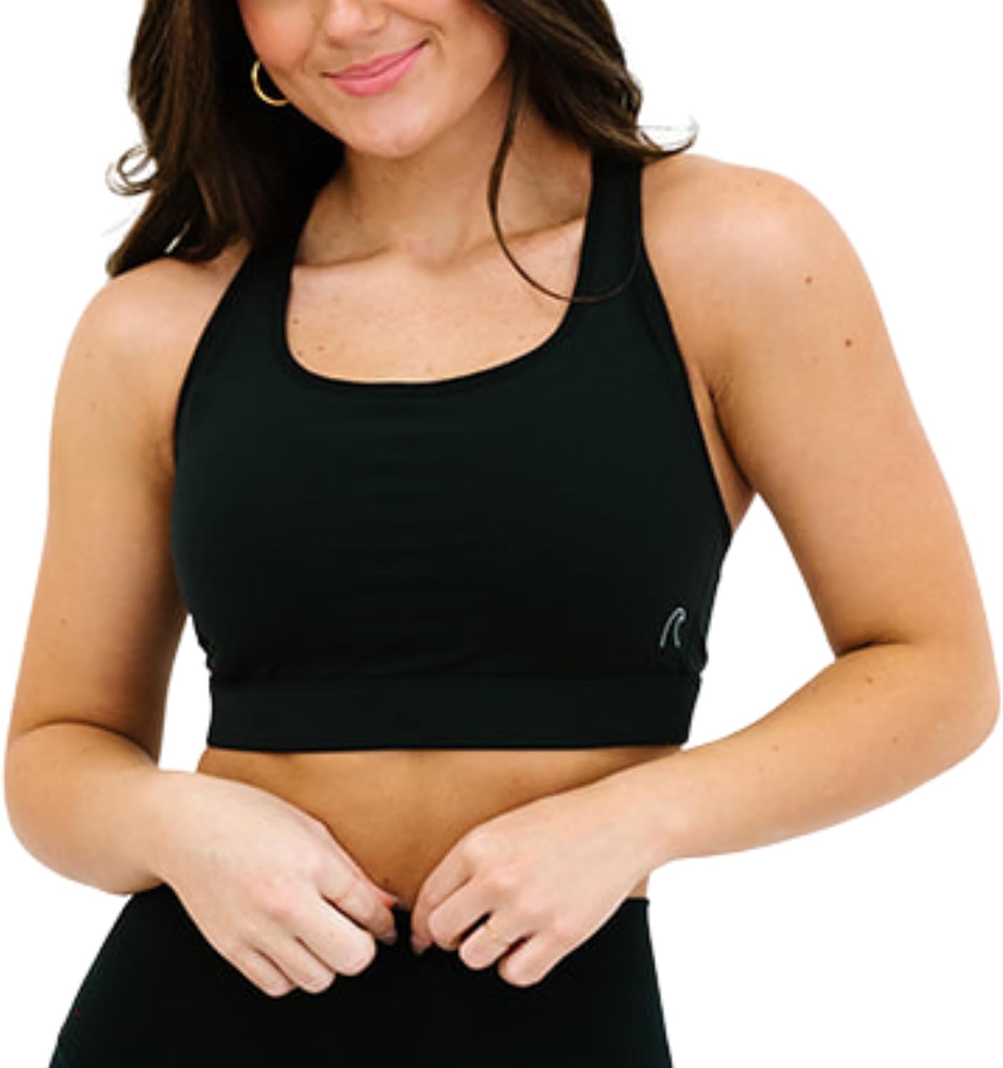 Coral Reef Swim High Support Sports Bra – Adjustable Band and Stylish Cut-Out Back - Black (XXS - 3XL)