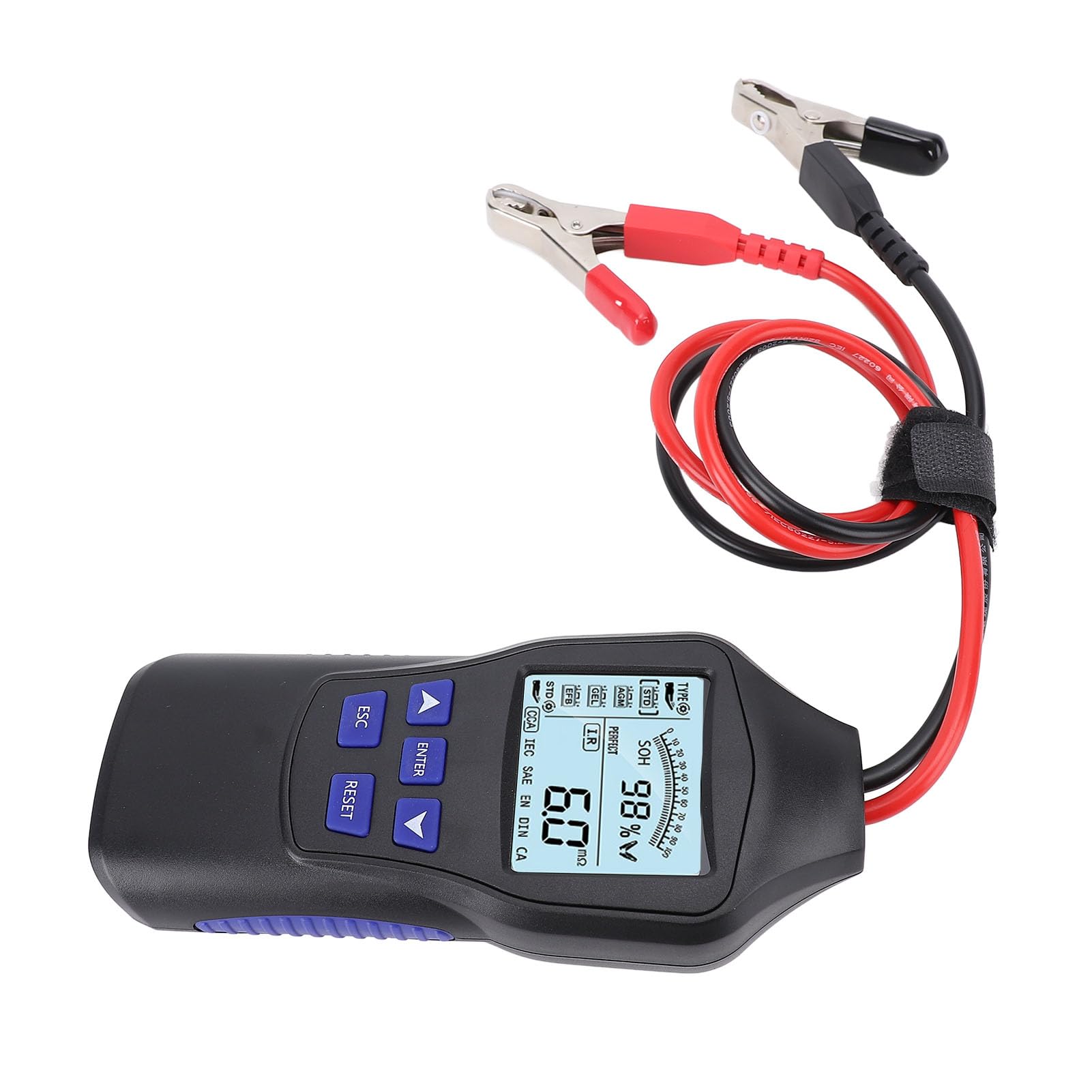 Tester Akumulatora Samochodowego Boroco 12 V 24 V LCD Wyświetlacz Wyświetlanie Prądu Wykrywanie Automotive Alternator Tester dla Motocyklowych Ciężarówek RV Marine