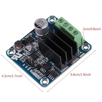 Large Current 50A H-Bridge Motor Driver Module, Industrial-Grade Single Channel DC Motor Controller 5V15V with PWM Speed Control for Robotics, CNC, and DIY Electronics Projects