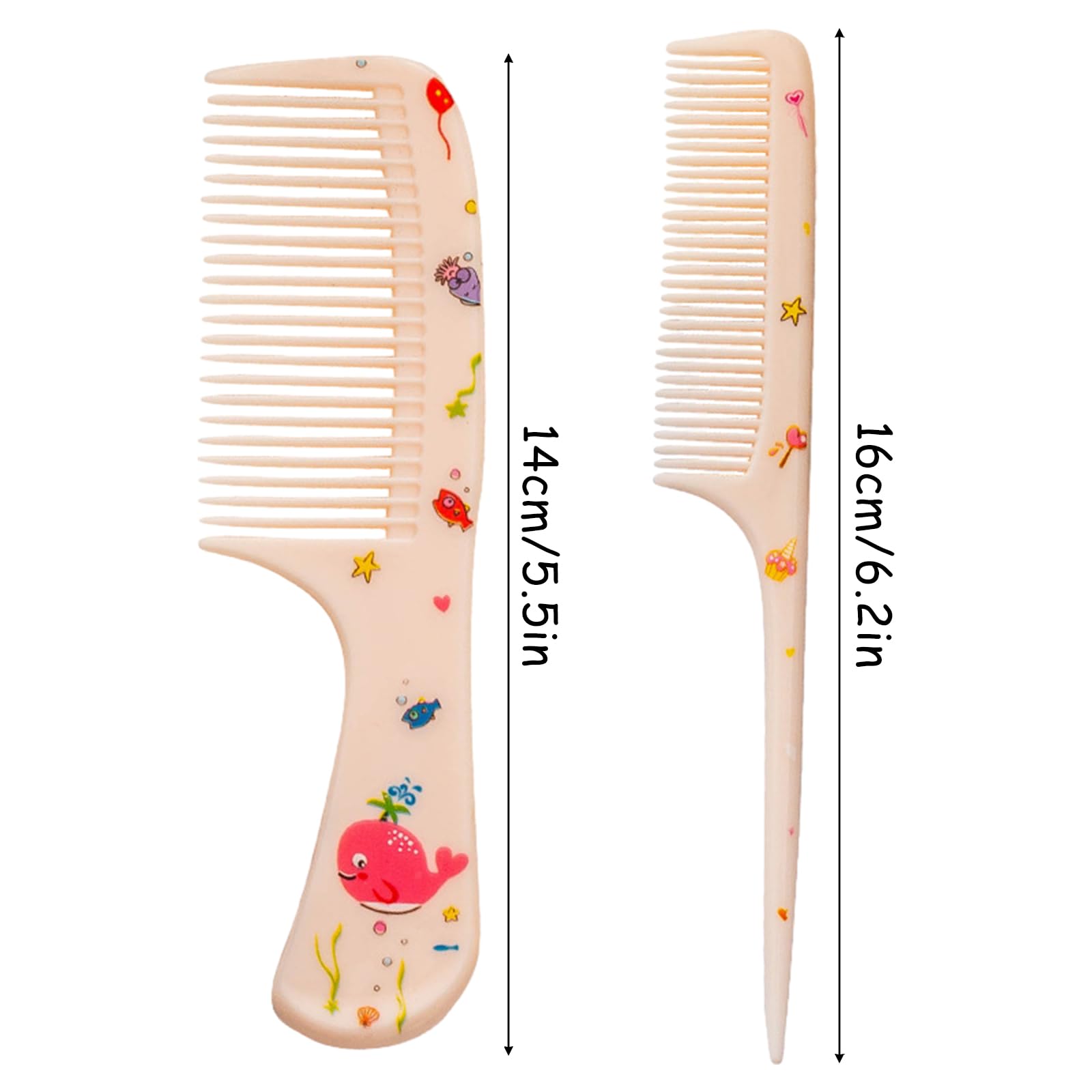 9 Pcs Hair Brush, Kids Hair Brush Set Animal Baby Hair Brush Tangle Teezer Hair brush Wide Tooth Toddler Hair Brush for Kids Curly Straight Hair - Image 4