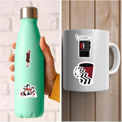 Miniatura 4 de Paquete de 20 calcomanías de vinilo de colores gemelos estéticos, impermeables, para botella de agua, laptop, computadora, equipaje, teléfono,