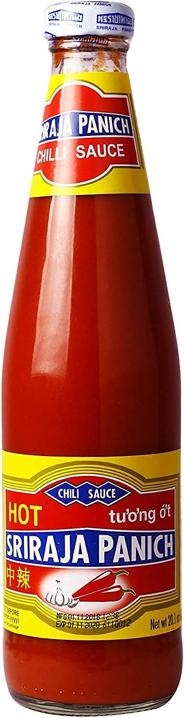 Sriraja Panich Chili Sauce, 570 grams, Yellow & Red, Medium