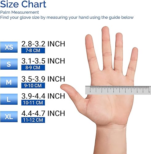 Miniatura 7 de JMU Guantes de látex, extra gruesos de 5 mil, guantes para examen médico, sin polvo, XSSMLXL, 100 unidades, 1000 unidades