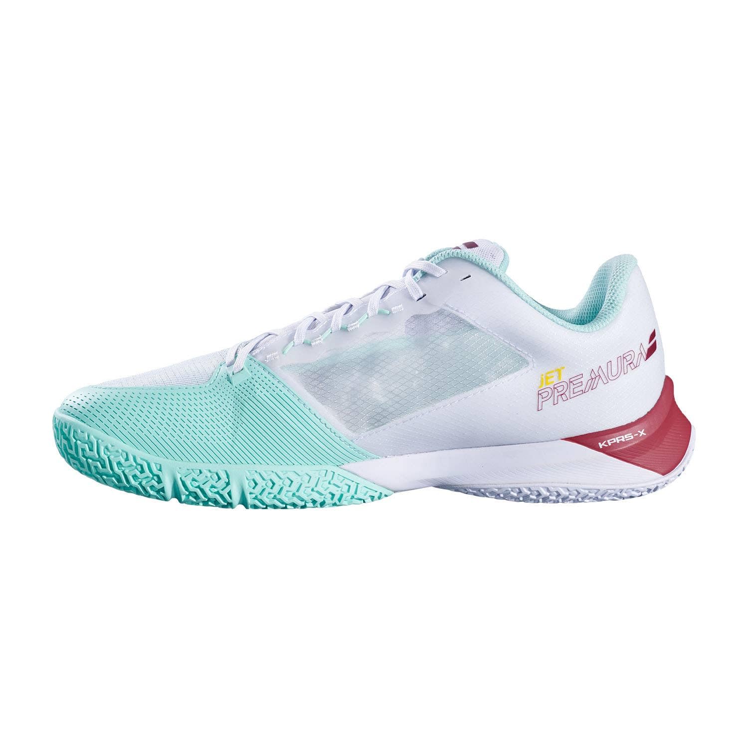 BABOLAT JET PREMURA 2 MEN LEBRON PADEL SHOES WHITE/RED 
