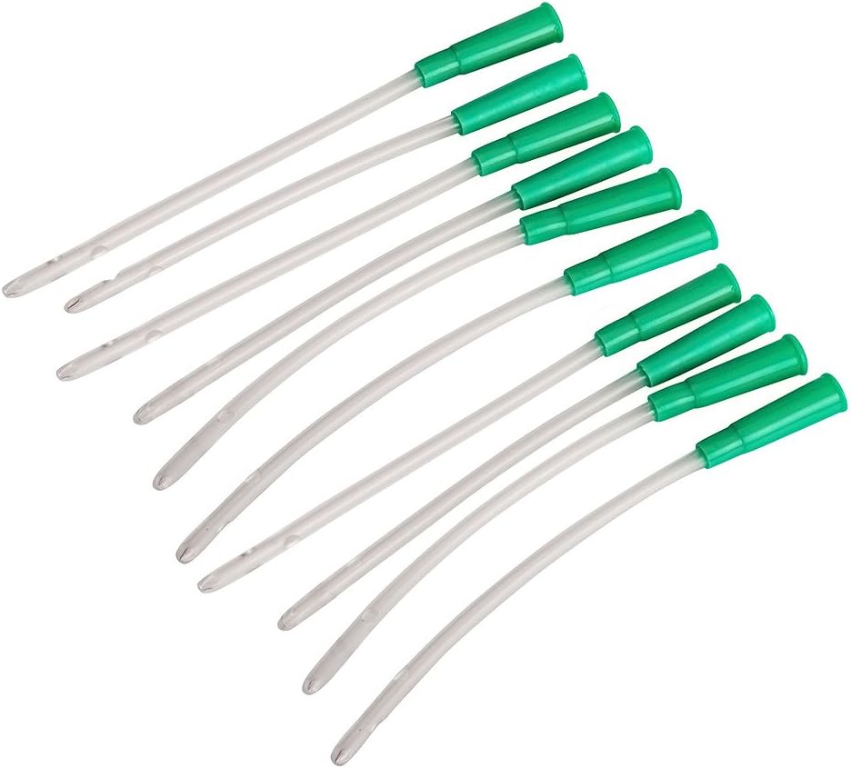 HealthAndYoga(TM) Enema Supplies – Short 15 Centimeters Discomfort-Free, Medical Grade Colon Tips - Flexible Rounded End for Smooth Insert - Saver Pack - Set of 10 (14 FR)