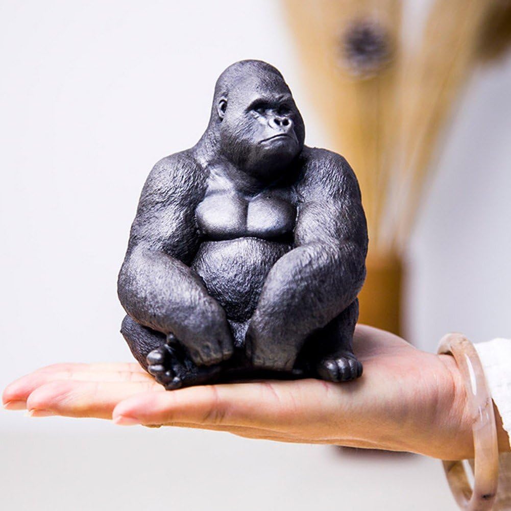 Amazon.co.jp: ゴリラ 置物 アイアン ミニ フィギュア 動物像