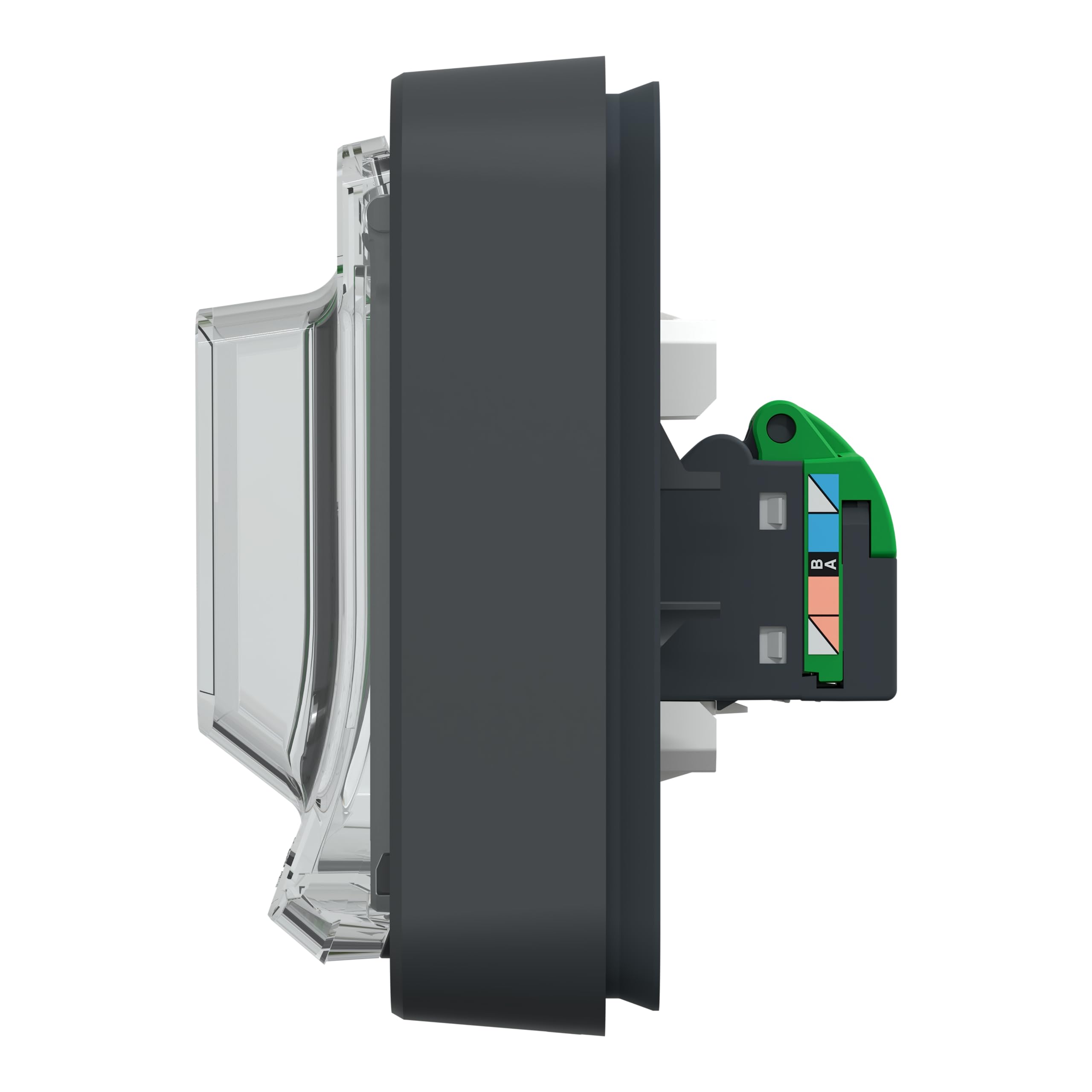 Schneider Electric - Mureva Styl - Prise RJ45 cat 6A blindé STP FTP - composable - IP55 IK07 - gris - MUR35038