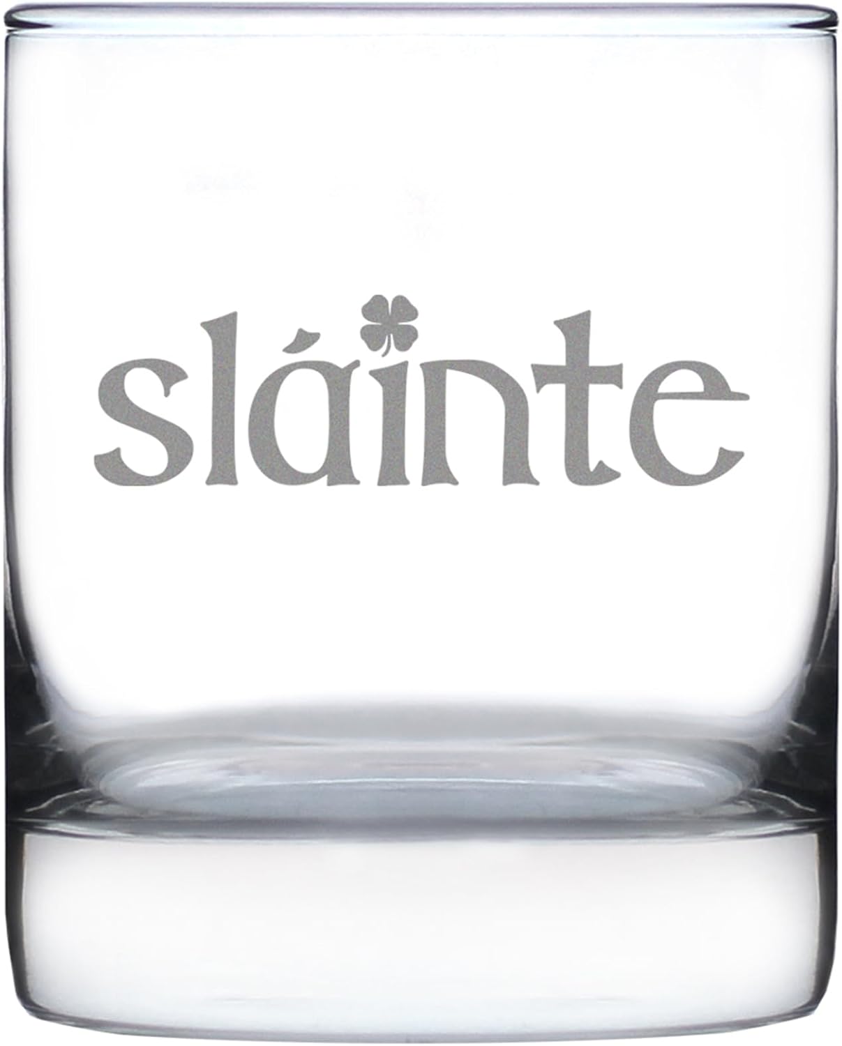 Bevvee Slainte Irish Cheers - Whiskey Rocks Glasses - Set of 2 - Funny St Patricks Day Party Decor or Gifts - 10.25 Ounce