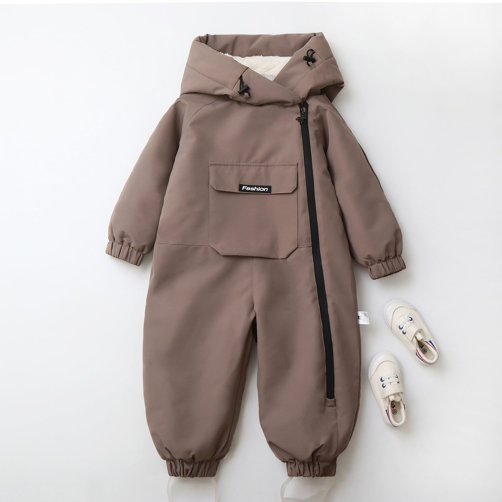 Generisch Schneeanzug Mädchen Jungen Skioverall Winter Warme Skianzug Kinder Plüschfutter Gefüttert Fleece Schneeanzug Winddichter Outdoor Sport Overall Schneeoverall Skibekleidung