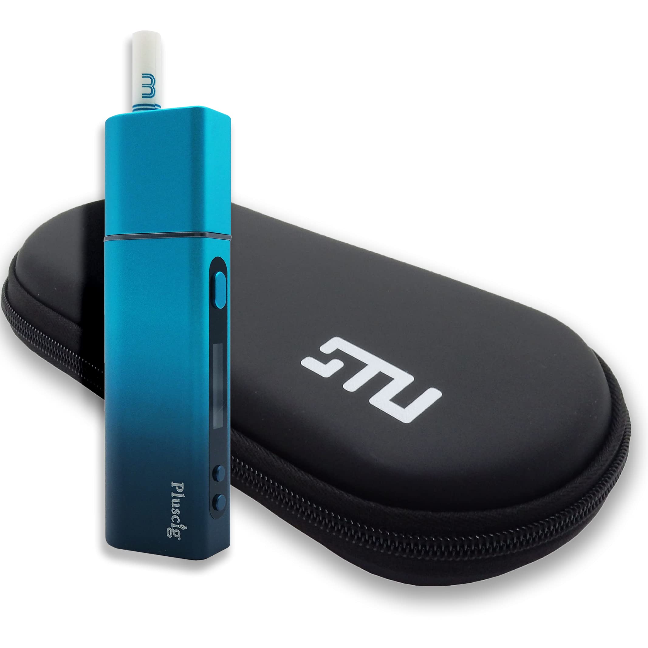 Amazon Co Jp Pluscig S9 Stuキャリーケース付き 加熱式タバコ 互換機 電子タバコ 50 本連続吸引 3500mah大容量 スターターキット 温度調整 時間調整 5秒予熱 ディスプレイ付き オーシャンブルー ドラッグストア