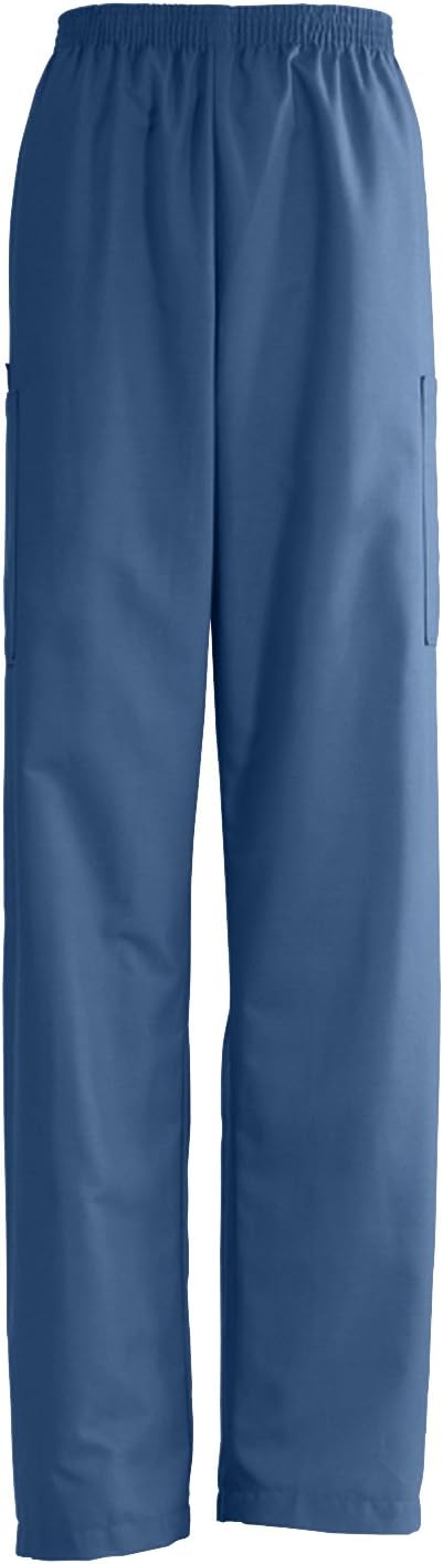 Medline 674NNTXLM AngelStat Unisex Elastic-Waist Cargo Scrub Pant, Navy, Regular Inseam, X-Large