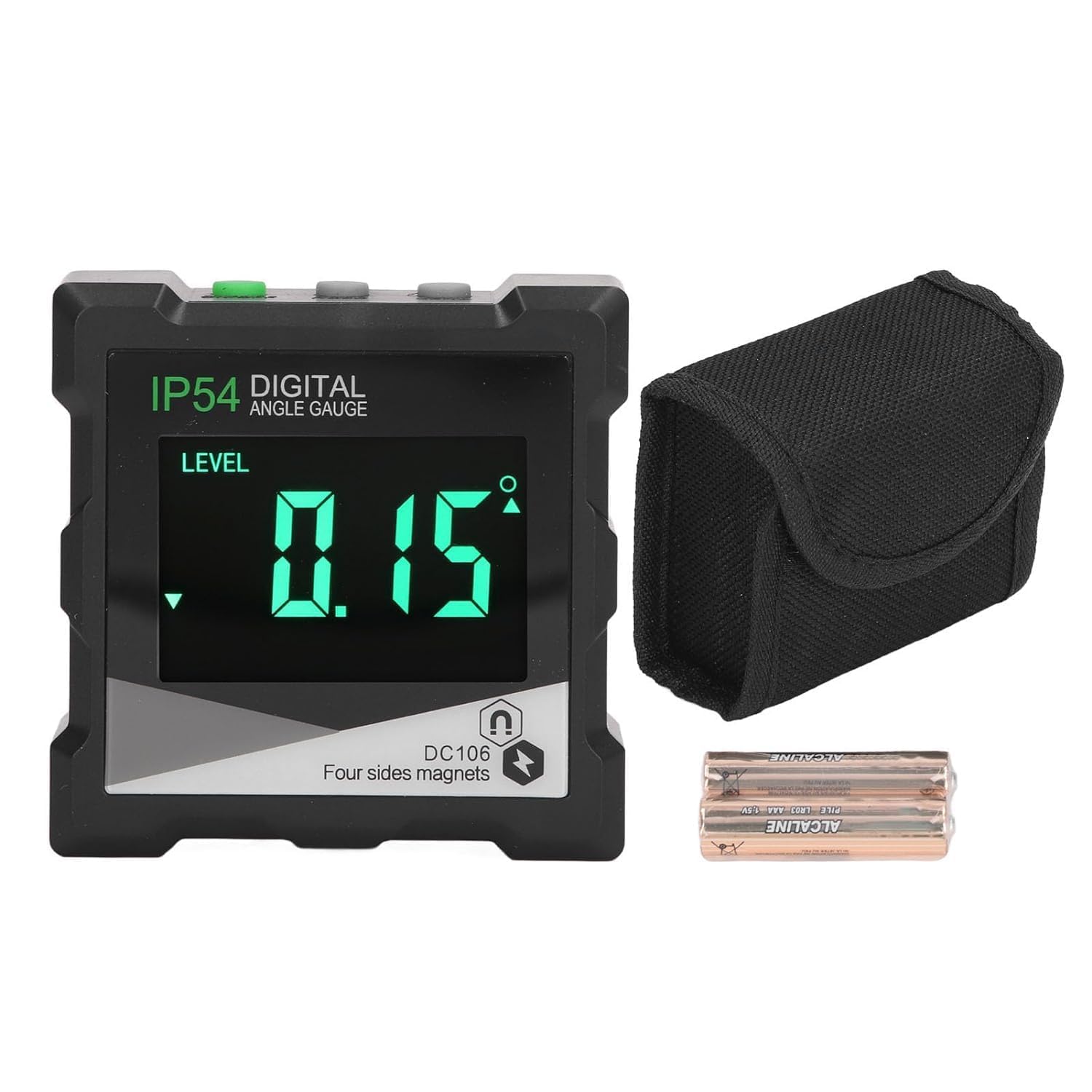 Real Instruments Digital Angle Finder DC106, Magnetic Level Box Angle Measuring Gauge LCD Backlit Display Automatic Shutdown High Accuracy Digital Inclinometer Rust Prevention 4x90 Degree Magnet - Image 5 thumbnail
