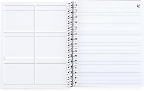 Miniatura 6 de Erin Condren Cuaderno de espiral platino de 8.5 x 11 pulgadas, prioridades y notas - Flores de acuarela. 160 páginas para tomar notas y escribir.